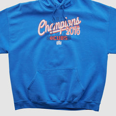 Chicago Cubs MLB Genuine Merchandise 2016 Hooded Pullover Sweatshirt - Blue - Vintage - Fanatics Discount