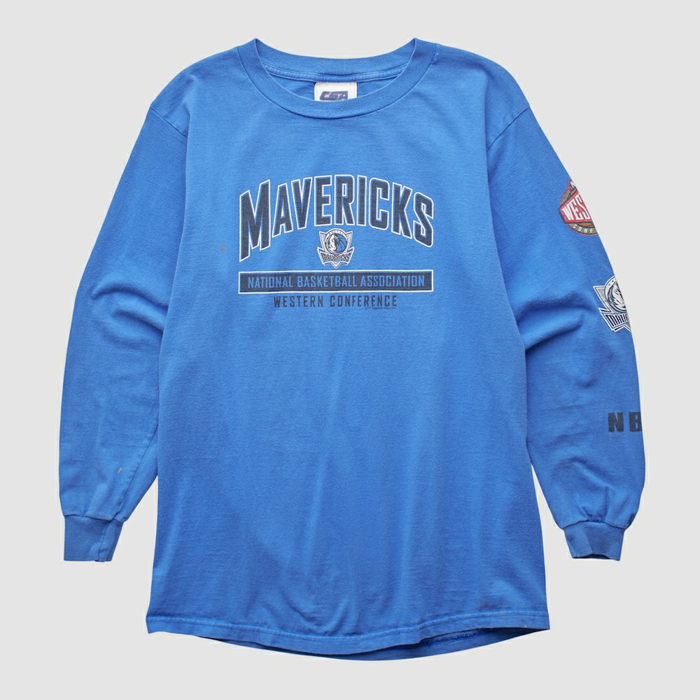 Dallas Mavericks CSA 2000s Long Sleeve T-shirt for sale Blue Vintage | Vintage Near Me