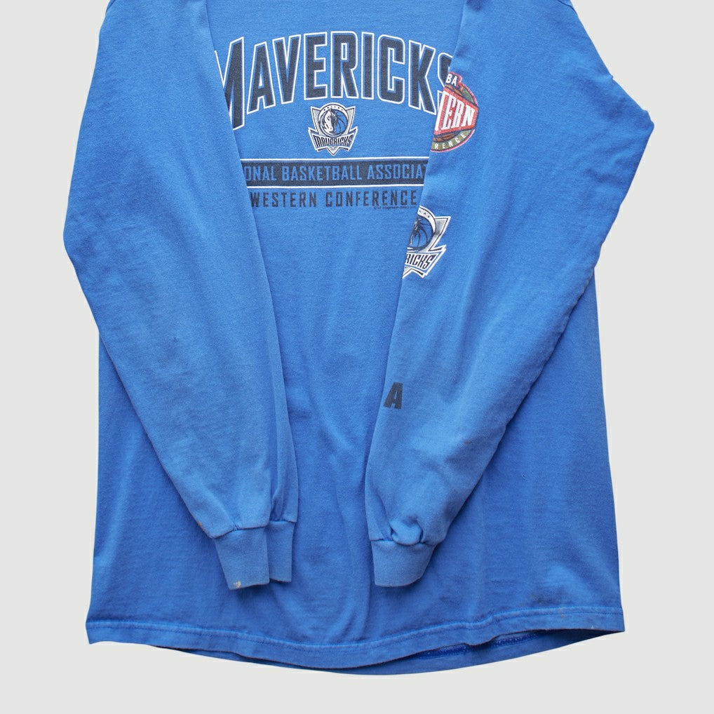 Dallas Mavericks CSA 2000s Long Sleeve T-shirt for sale Blue Vintage | Vintage Near Me