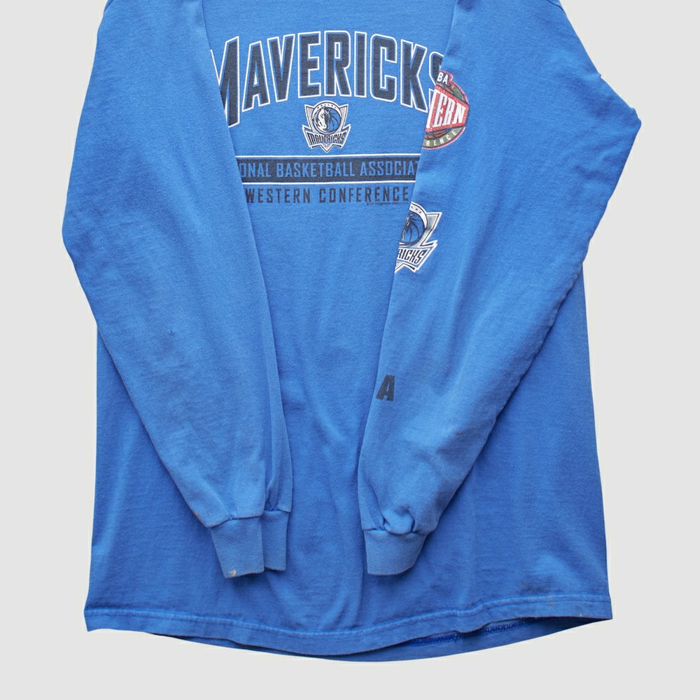 Dallas Mavericks CSA 2000s Long Sleeve T-shirt for sale Blue Vintage | Vintage Near Me