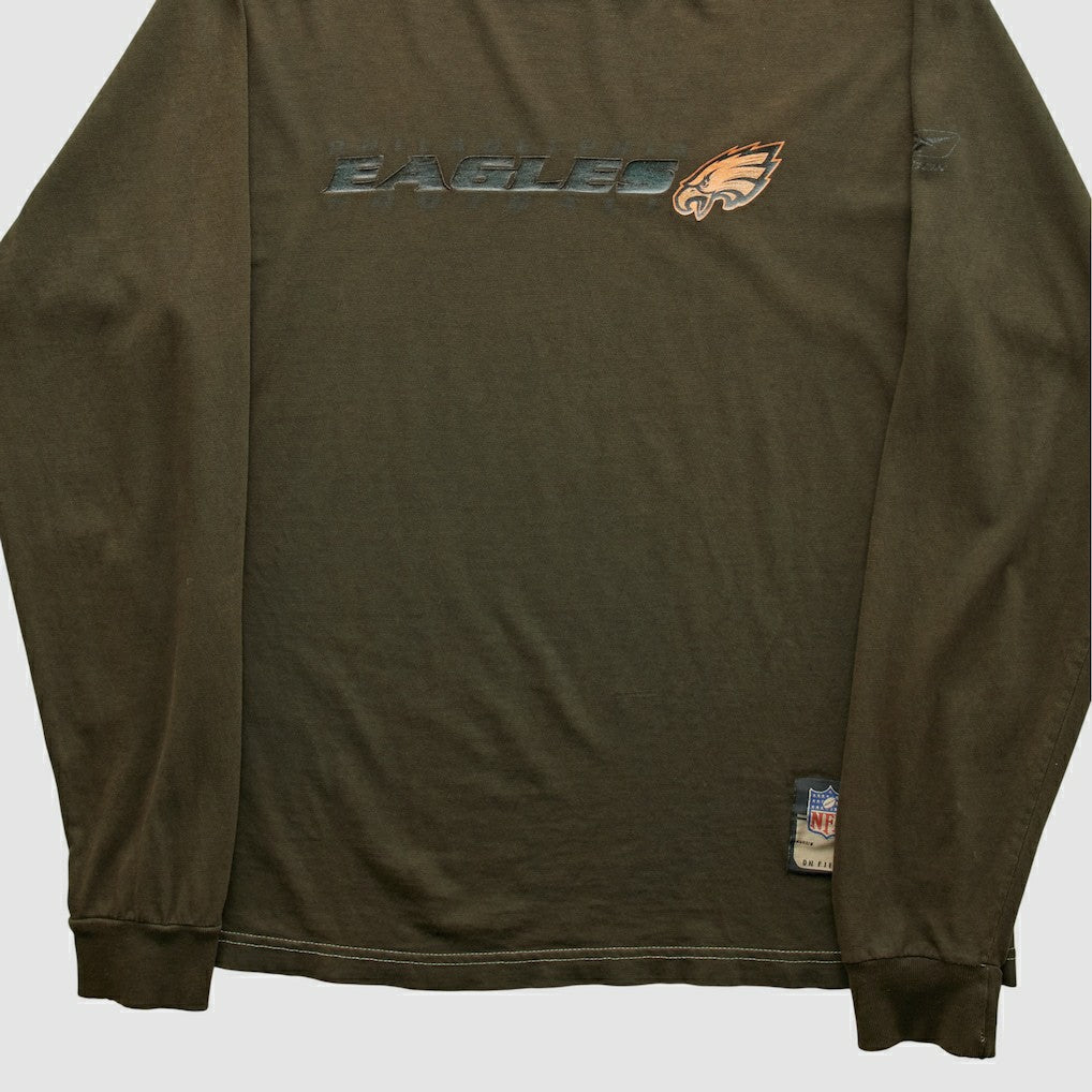 Fanatics Philadelphia Eagles Reebok 2000s Long Sleeve T-shirt Brown Vintage