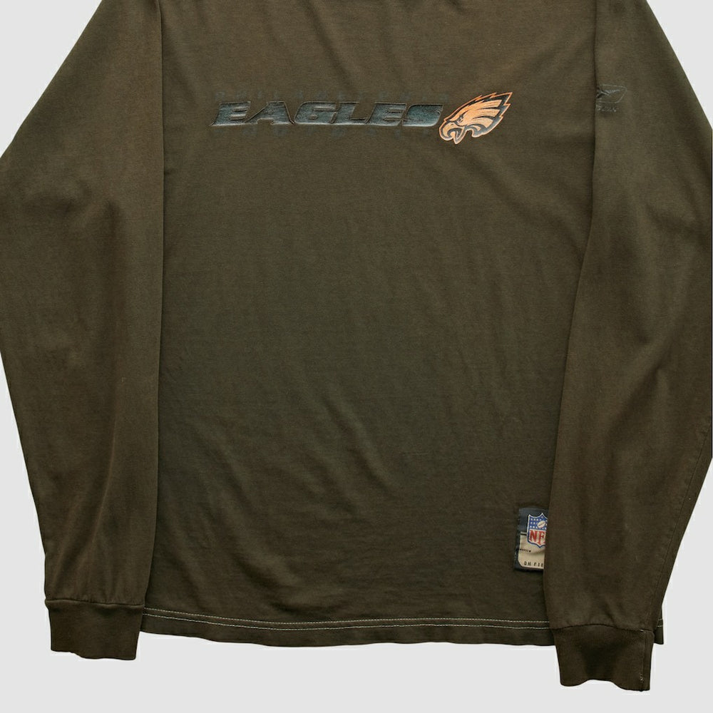 Fanatics Philadelphia Eagles Reebok 2000s Long Sleeve T-shirt Brown Vintage