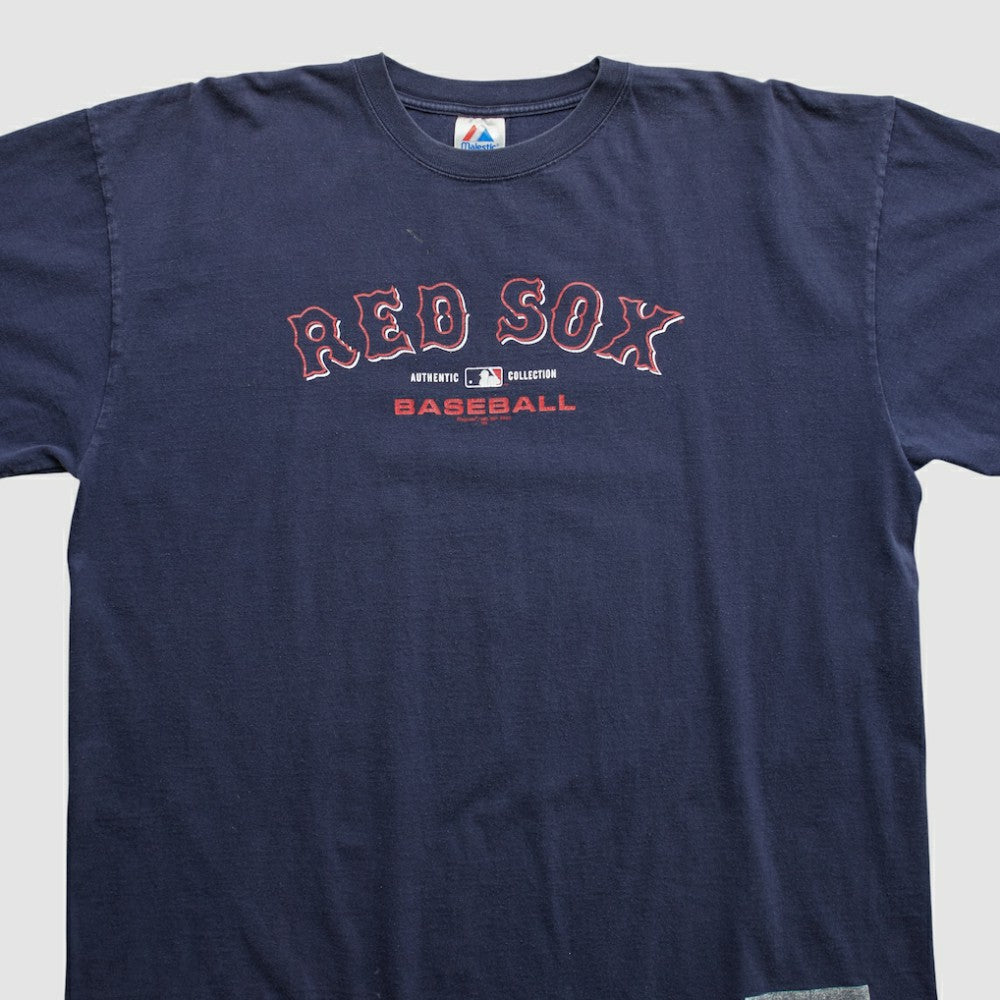 Boston Red Sox Majestic 2000s T-shirt - Navy - 2XVintage - Fanatics Discount