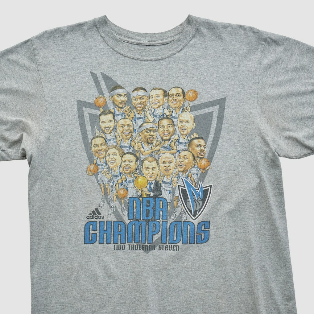 Dallas Mavericks 2011 T-shirt for sale Heather Gray Vintage | Adidas discount
