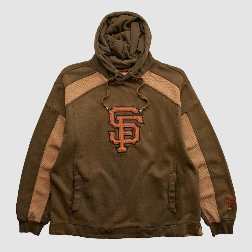San Francisco Giants Majestic 2000s Hooded Pullover Sweatshirt - Brown - Vintage - Fanatics Online