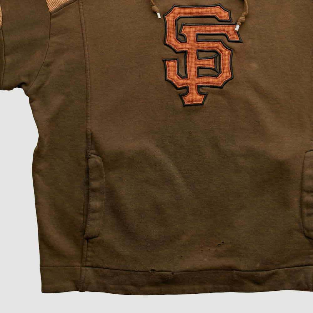 San Francisco Giants Majestic 2000s Hooded Pullover Sweatshirt - Brown - Vintage - Fanatics Online