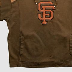 San Francisco Giants Majestic 2000s Hooded Pullover Sweatshirt - Brown - Vintage - Fanatics Online