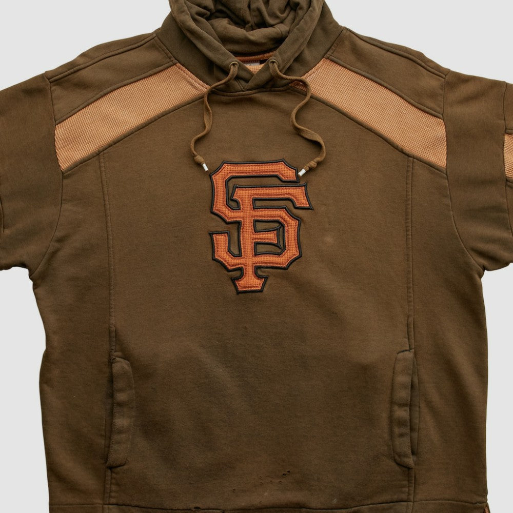 San Francisco Giants Majestic 2000s Hooded Pullover Sweatshirt - Brown - Vintage - Fanatics Online