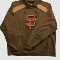San Francisco Giants Majestic 2000s Hooded Pullover Sweatshirt - Brown - Vintage - Fanatics Online