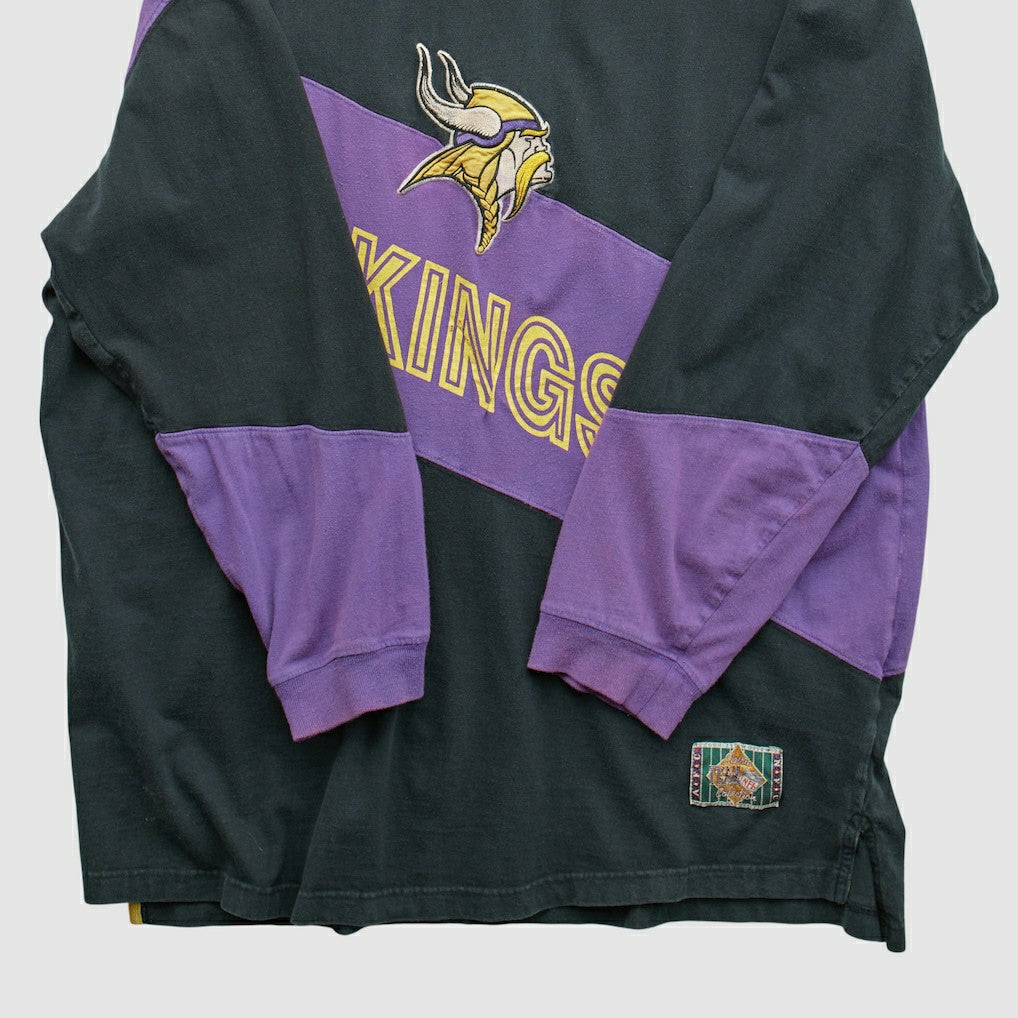 Fanatics Minnesota Vikings Mirage 90s Long Sleeve T-shirt Black Vintage