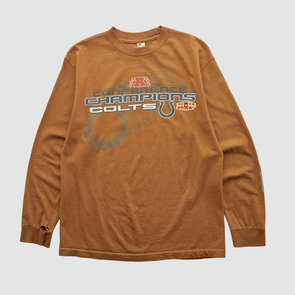Fanatics Indianapolis Colts Alstyle 2009 Long Sleeve T-shirt Clay Vintage