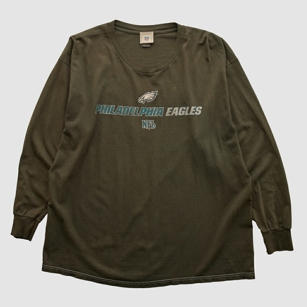 Fanatics Philadelphia Eagles NFL 2000s Long Sleeve T-shirt Brown Vintage