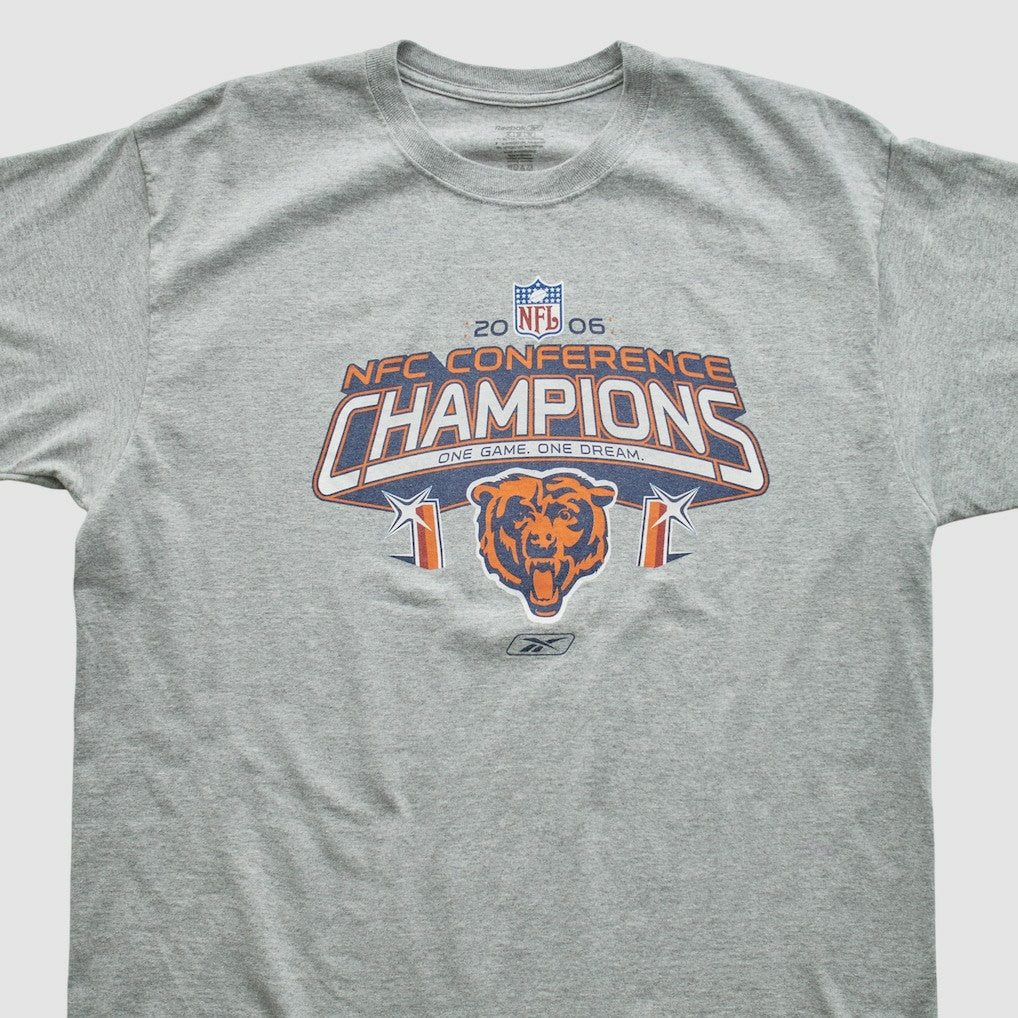 Fanatics Chicago Bears Reebok 2006 T-shirt Heather Gray Vintage