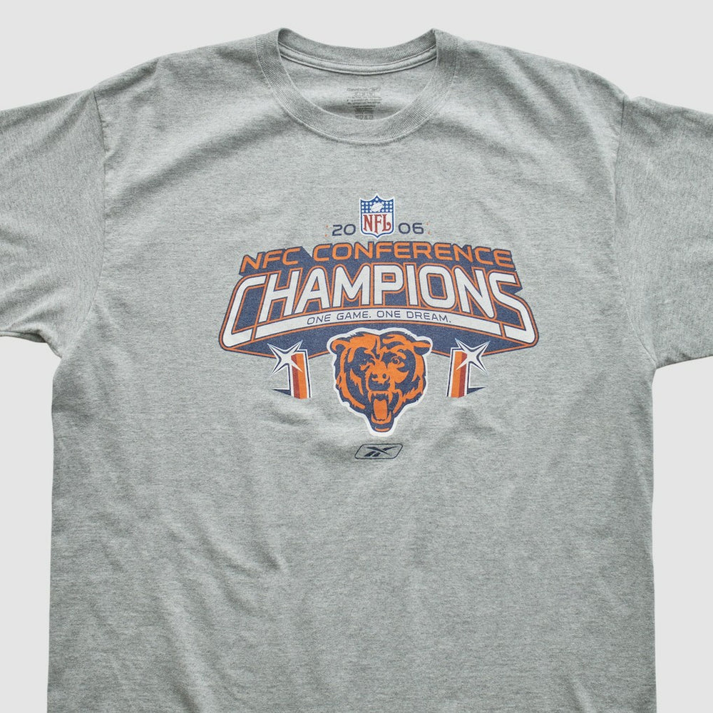 Fanatics Chicago Bears Reebok 2006 T-shirt Heather Gray Vintage