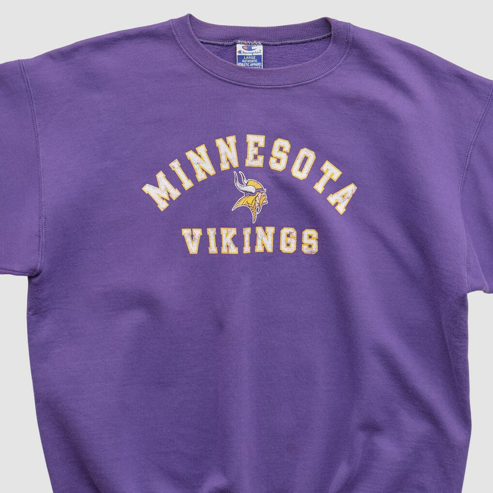 Fanatics Minnesota Vikings Champion 90s Pullover Sweatshirt Purple Vintage