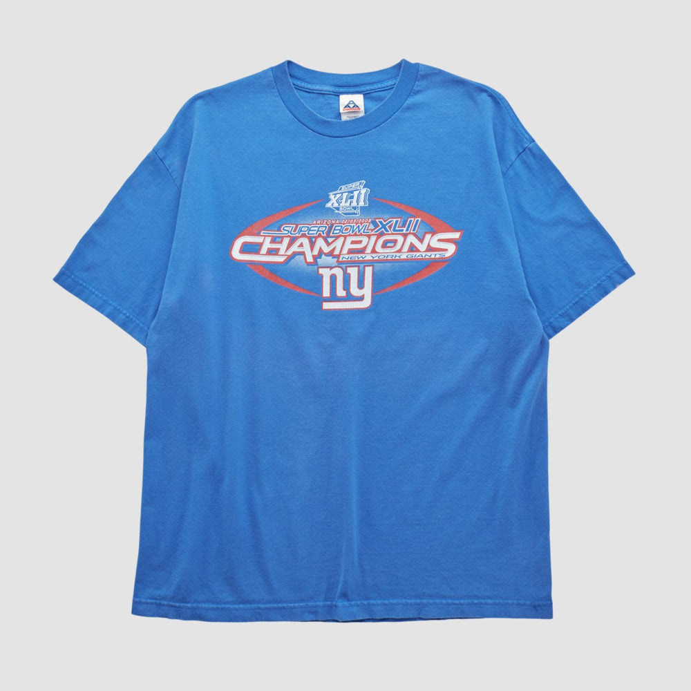 Fanatics New York Giants Alstyle 2008 T-shirt Blue Vintage