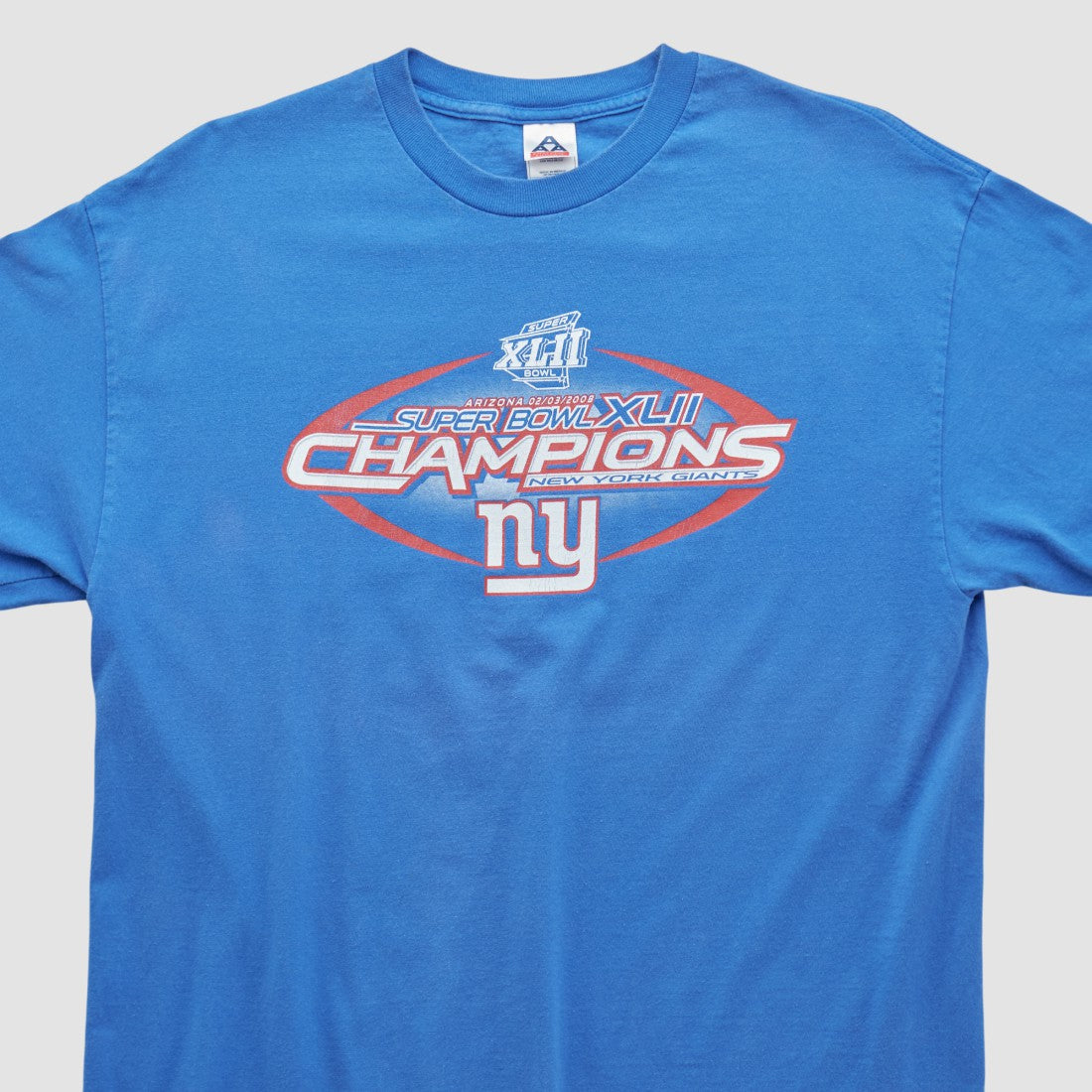 Fanatics New York Giants Alstyle 2008 T-shirt Blue Vintage