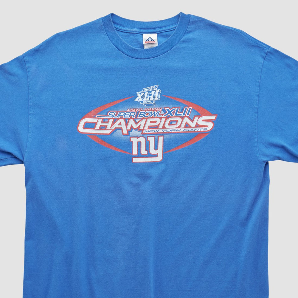 Fanatics New York Giants Alstyle 2008 T-shirt Blue Vintage