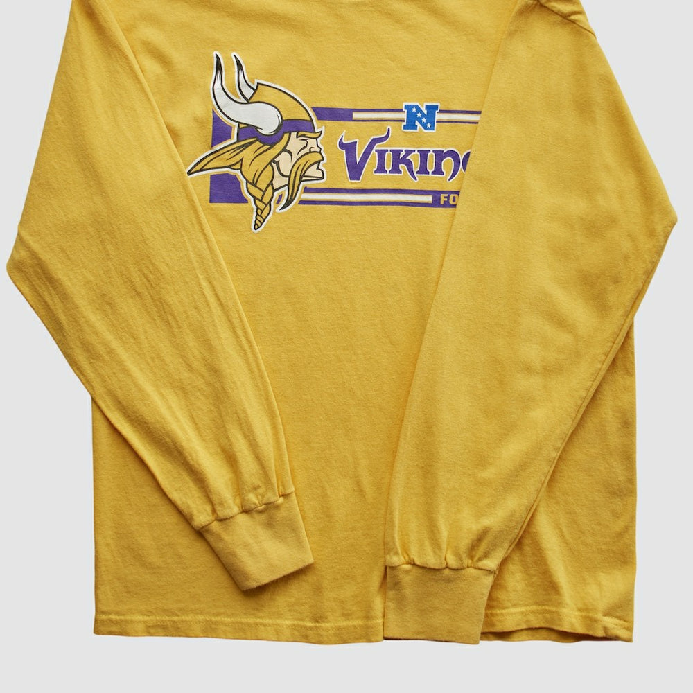 Fanatics Minnesota Vikings NFL 2010s Long Sleeve T-shirt Yellow Vintage