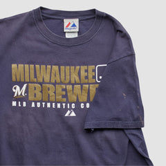 Milwaukee Brewers Majestic 2008 T-shirt - Navy - Vintage - Fanatics Discount
