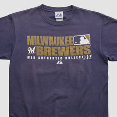 Milwaukee Brewers Majestic 2008 T-shirt - Navy - Vintage - Fanatics Discount