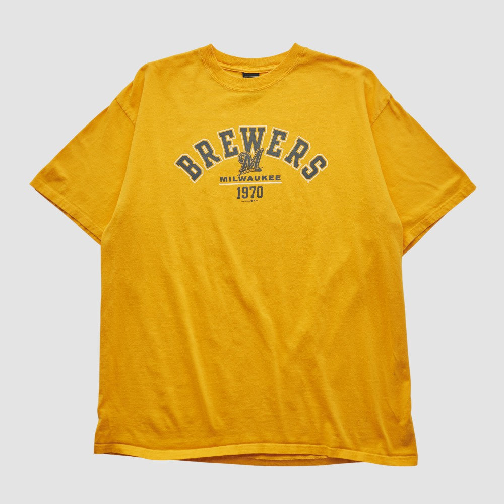 Milwaukee Brewers Gear For Sports 2000s T-shirt - Yellow - XVintage - Fanatics Sale