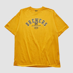 Milwaukee Brewers Gear For Sports 2000s T-shirt - Yellow - XVintage - Fanatics Sale
