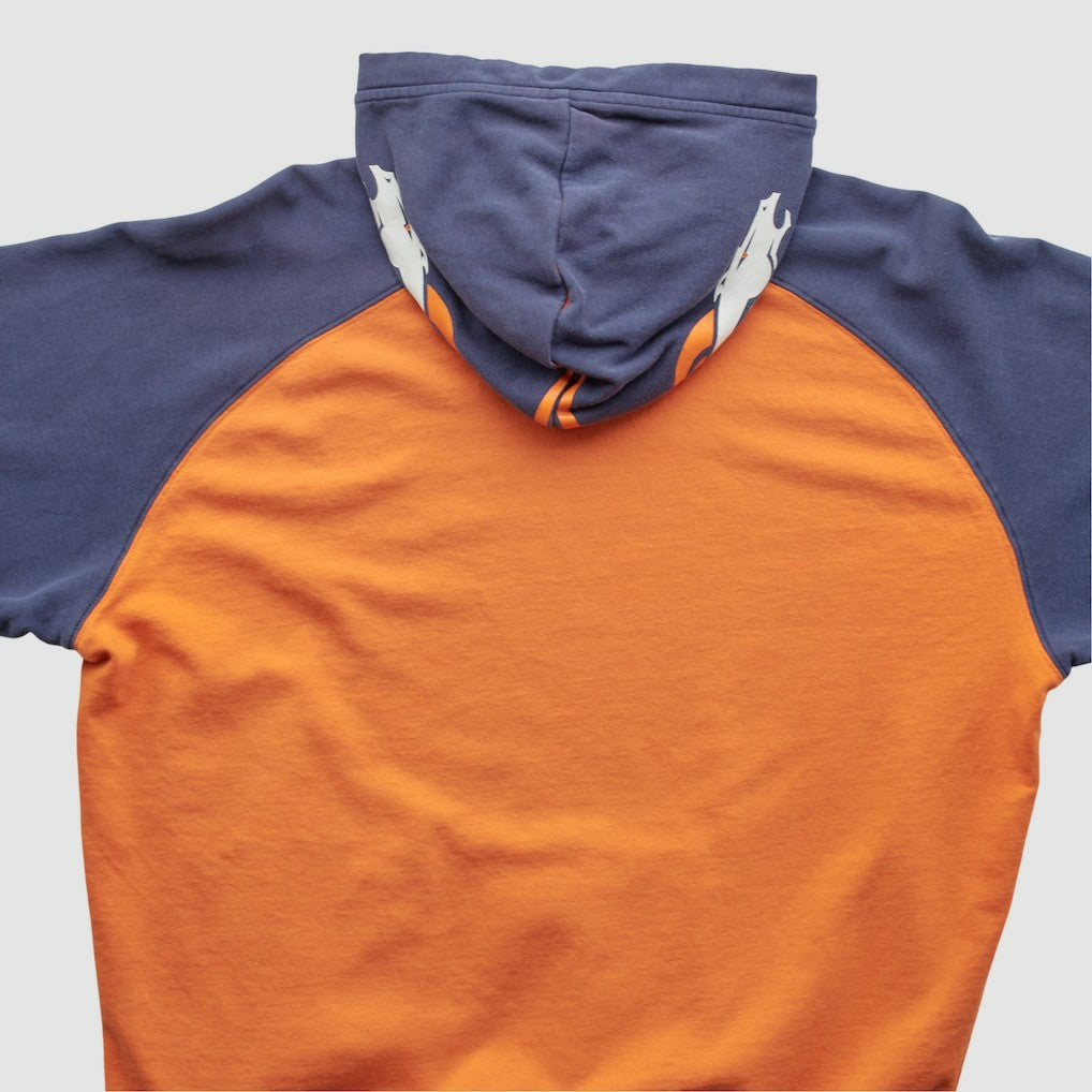 Fanatics Denver Broncos Reebok 2000s Hooded Pullover Sweatshirt Orange Vintage