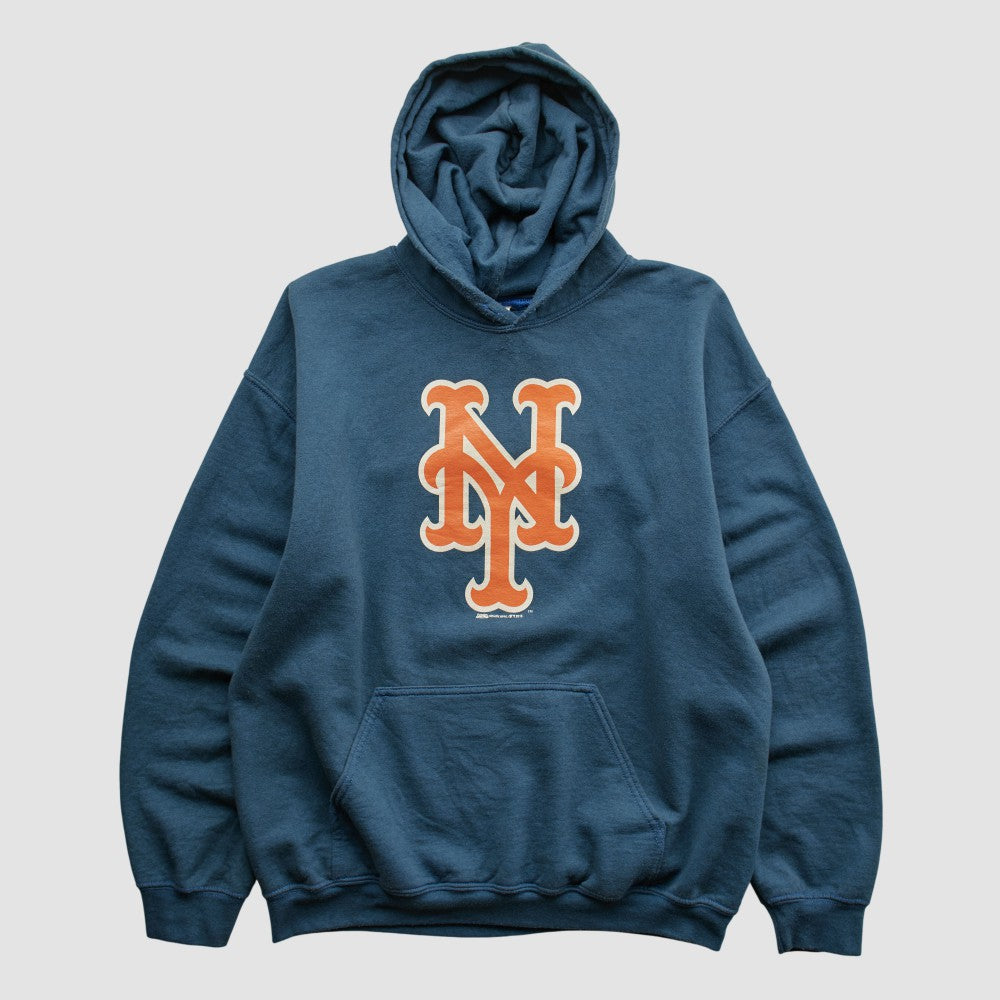 New York Mets Gildan 2015 Hooded Pullover Sweatshirt - Navy - Vintage - Fanatics on Sale
