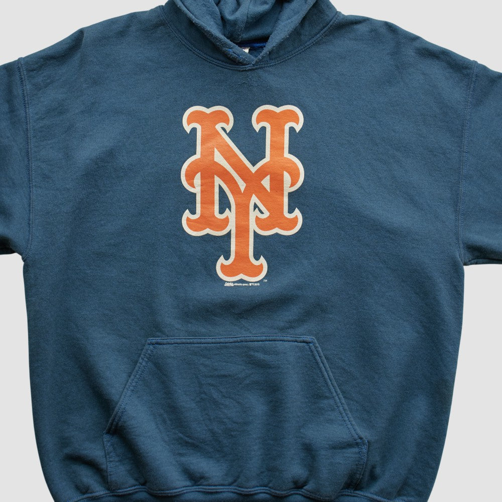 New York Mets Gildan 2015 Hooded Pullover Sweatshirt - Navy - Vintage - Fanatics on Sale