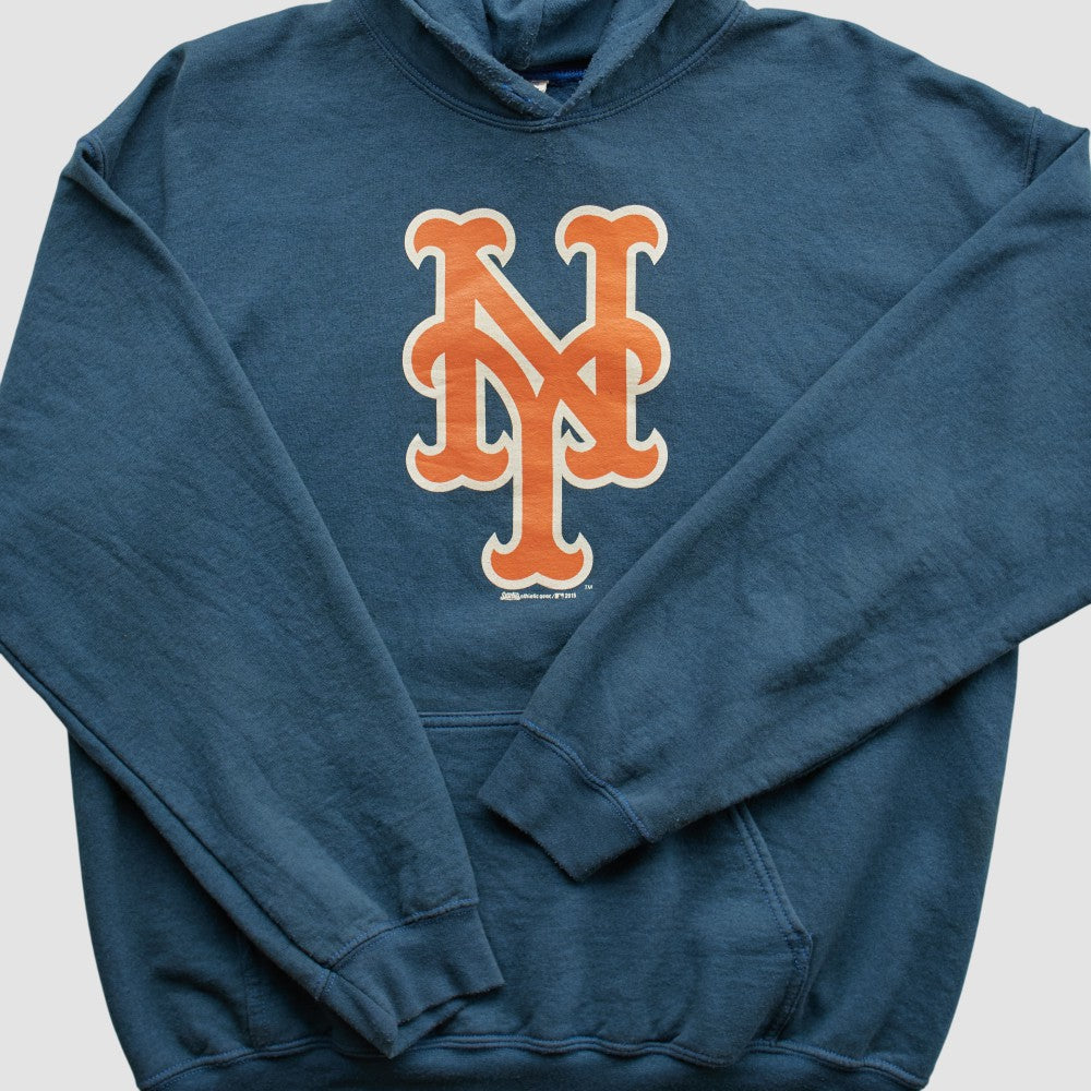New York Mets Gildan 2015 Hooded Pullover Sweatshirt - Navy - Vintage - Fanatics on Sale