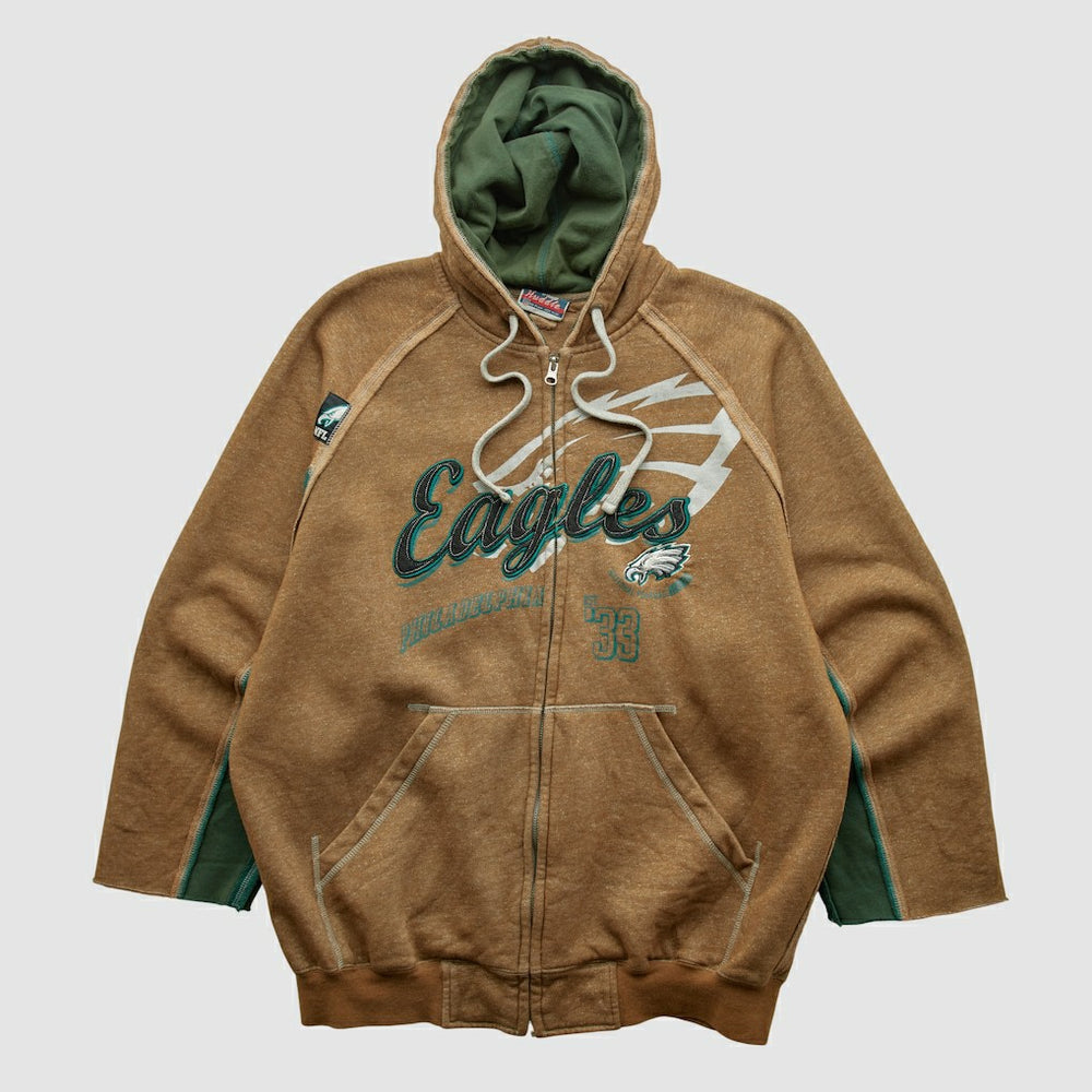 Fanatics Philadelphia Eagles NFL 2010s Hooded Full Zip Sweatshirt Clay Vintage