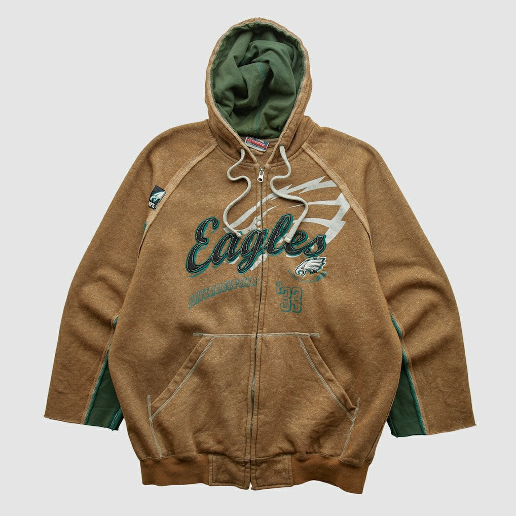 Fanatics Philadelphia Eagles NFL 2010s Hooded Full Zip Sweatshirt Clay Vintage