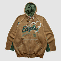 Fanatics Philadelphia Eagles NFL 2010s Hooded Full Zip Sweatshirt Clay Vintage