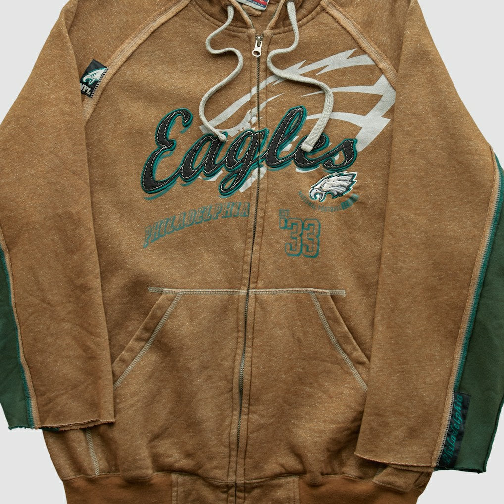 Fanatics Philadelphia Eagles NFL 2010s Hooded Full Zip Sweatshirt Clay Vintage