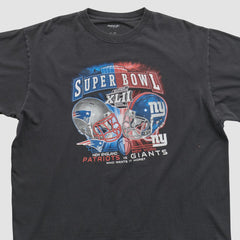 Fanatics Super Bowl XLII Reebok 2008 T-shirt Black Vintage
