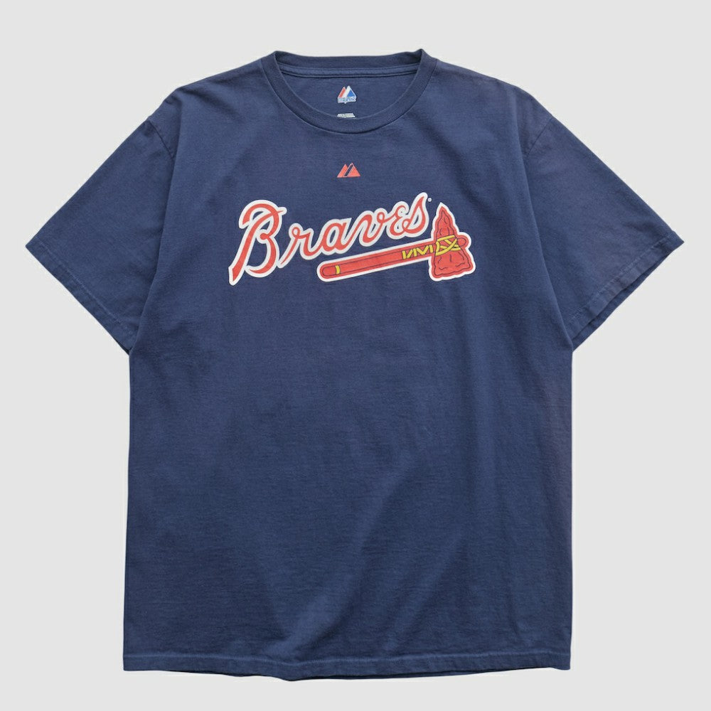 Atlanta Braves Majestic 2000s T-shirt - Navy - Vintage - Fanatics on Sale