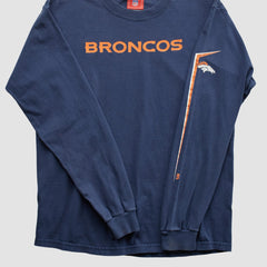 Fanatics Denver Broncos NFL 2000s Long Sleeve T-shirt Navy Vintage