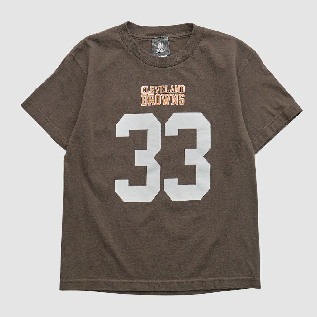 Fanatics Cleveland Browns NFL 2010s T-shirt Brown Yth L Real Vintage