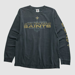 Fanatics New Orleans Saints NFL 2010s Long Sleeve T-shirt Black Vintage