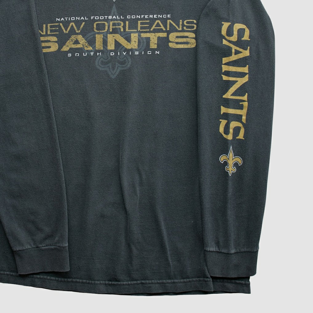 Fanatics New Orleans Saints NFL 2010s Long Sleeve T-shirt Black Vintage