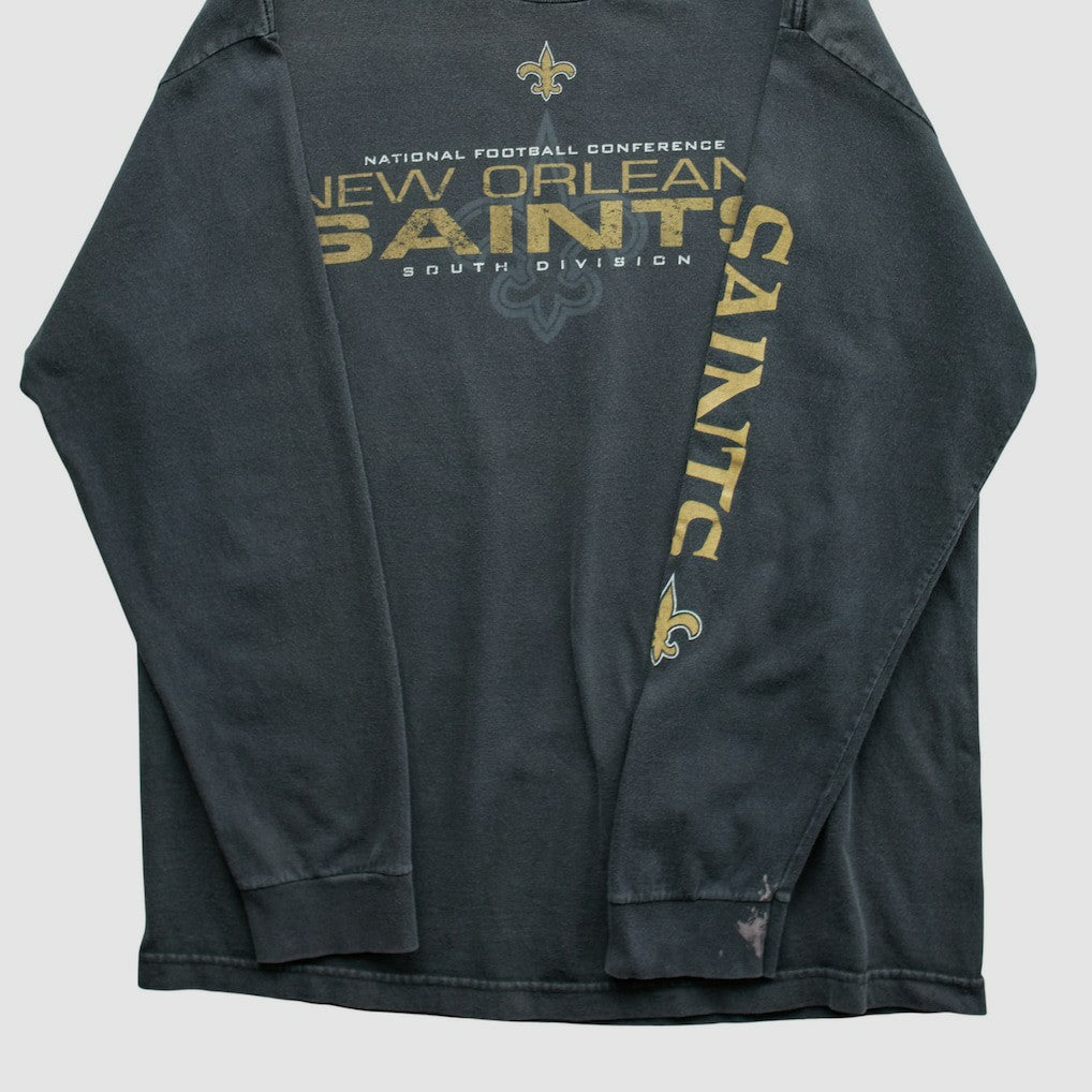 Fanatics New Orleans Saints NFL 2010s Long Sleeve T-shirt Black Vintage