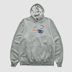 Fanatics New England Patriots Reebok 2000s Hooded Pullover Sweatshirt Heather Gray Vintage