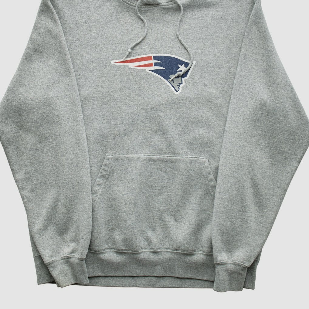 Fanatics New England Patriots Reebok 2000s Hooded Pullover Sweatshirt Heather Gray Vintage