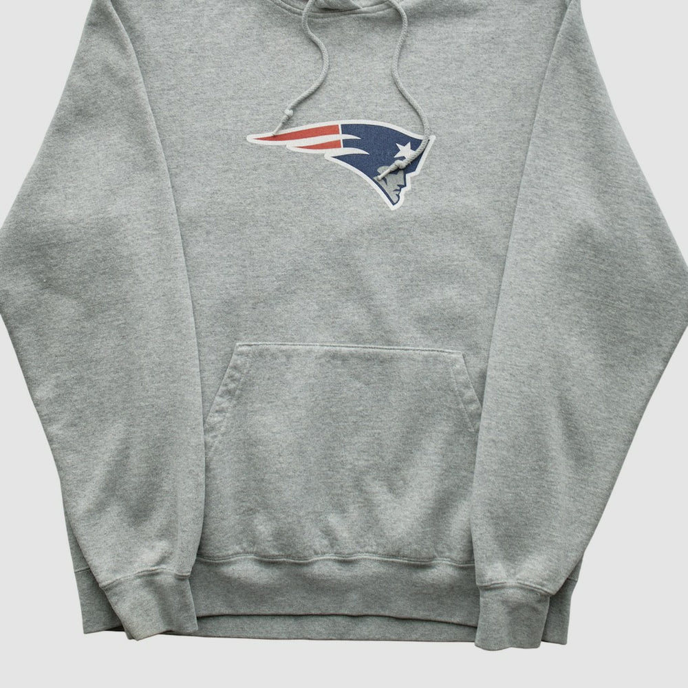 Fanatics New England Patriots Reebok 2000s Hooded Pullover Sweatshirt Heather Gray Vintage