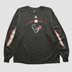 Fanatics Houston Texans Reebok 2000s Long Sleeve T-shirt Black Vintage