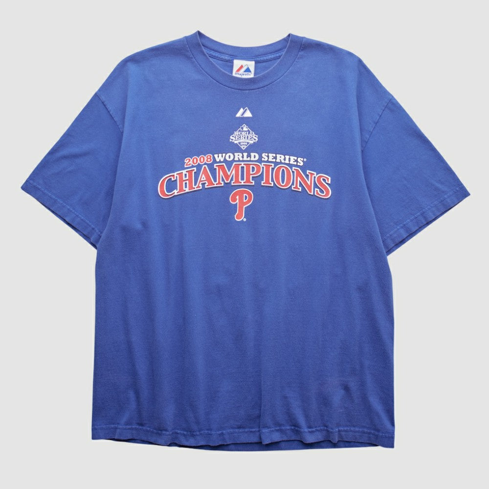 World Series Champions Majestic 2008 T-shirt - Blue - Vintage - Fanatics Discount