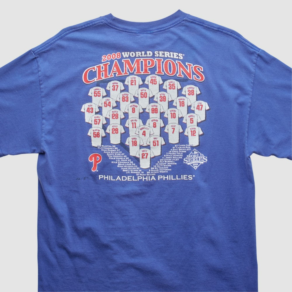 World Series Champions Majestic 2008 T-shirt - Blue - Vintage - Fanatics Discount
