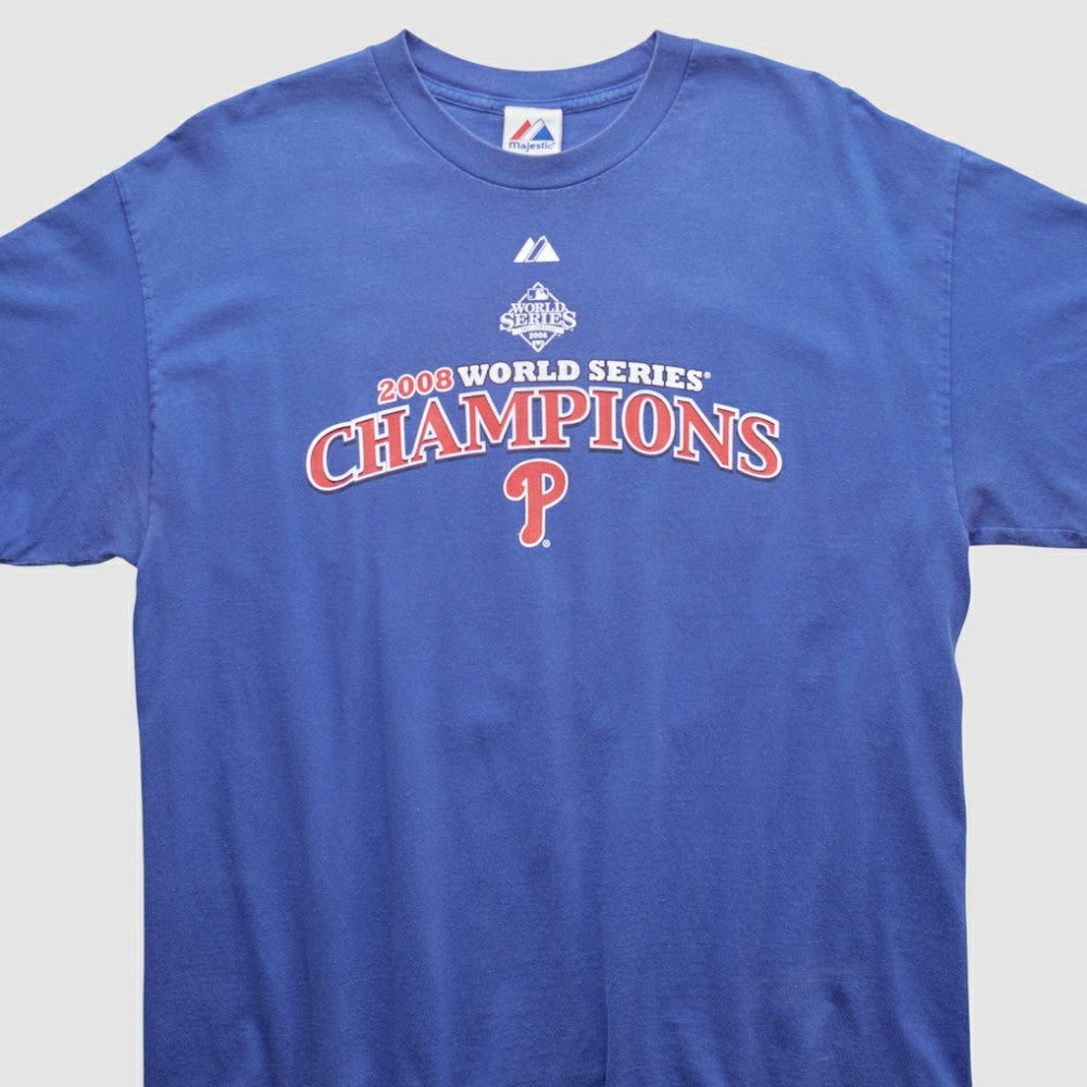 World Series Champions Majestic 2008 T-shirt - Blue - Vintage - Fanatics Discount
