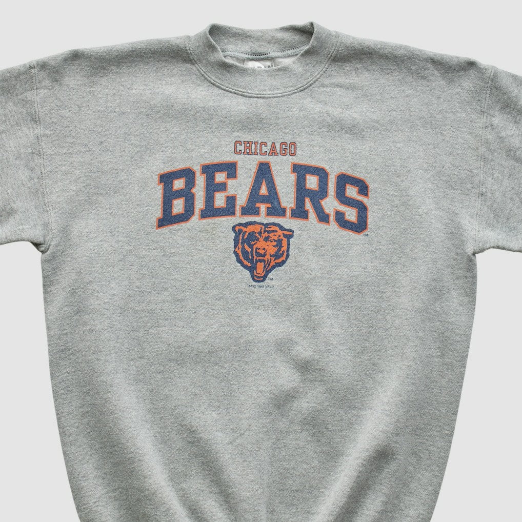 Fanatics Chicago Bears Gildan 1999 Pullover Sweatshirt Heather Gray Yth L Real Vintage